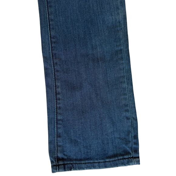 A7 Swarovski Crystals Distressed Jeans Womens 25 Low Rise Sexy Cowgirl Glam Rock - Picture 7 of 15